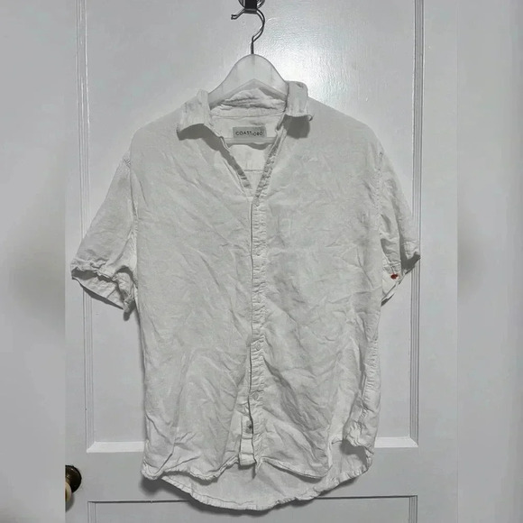 COASTAORO white linen button down shirt - Picture 1 of 4